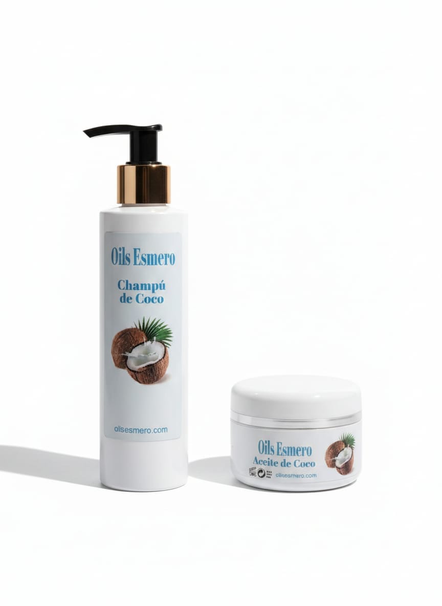 Pack de Coco (Champú + Aceite) – Para Cabello Seco y con Encrespamiento